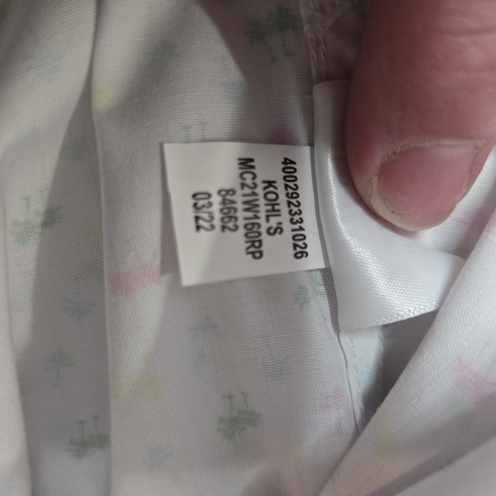 Croft & Barrow‎ Men's White and Green Patterned Short Sleeve Shirt - Picture 8 of 14